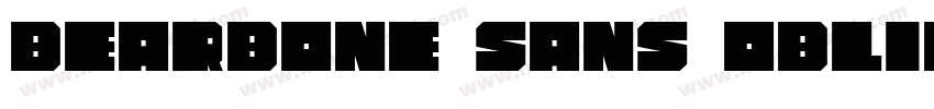 Bearbone Sans Obliqu字体转换